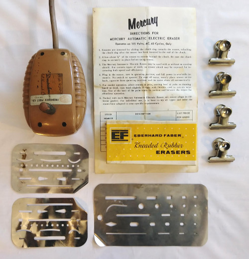 Post Mercury Automatic Electric Eraser, Metal Eraser Shields, Misc. Image