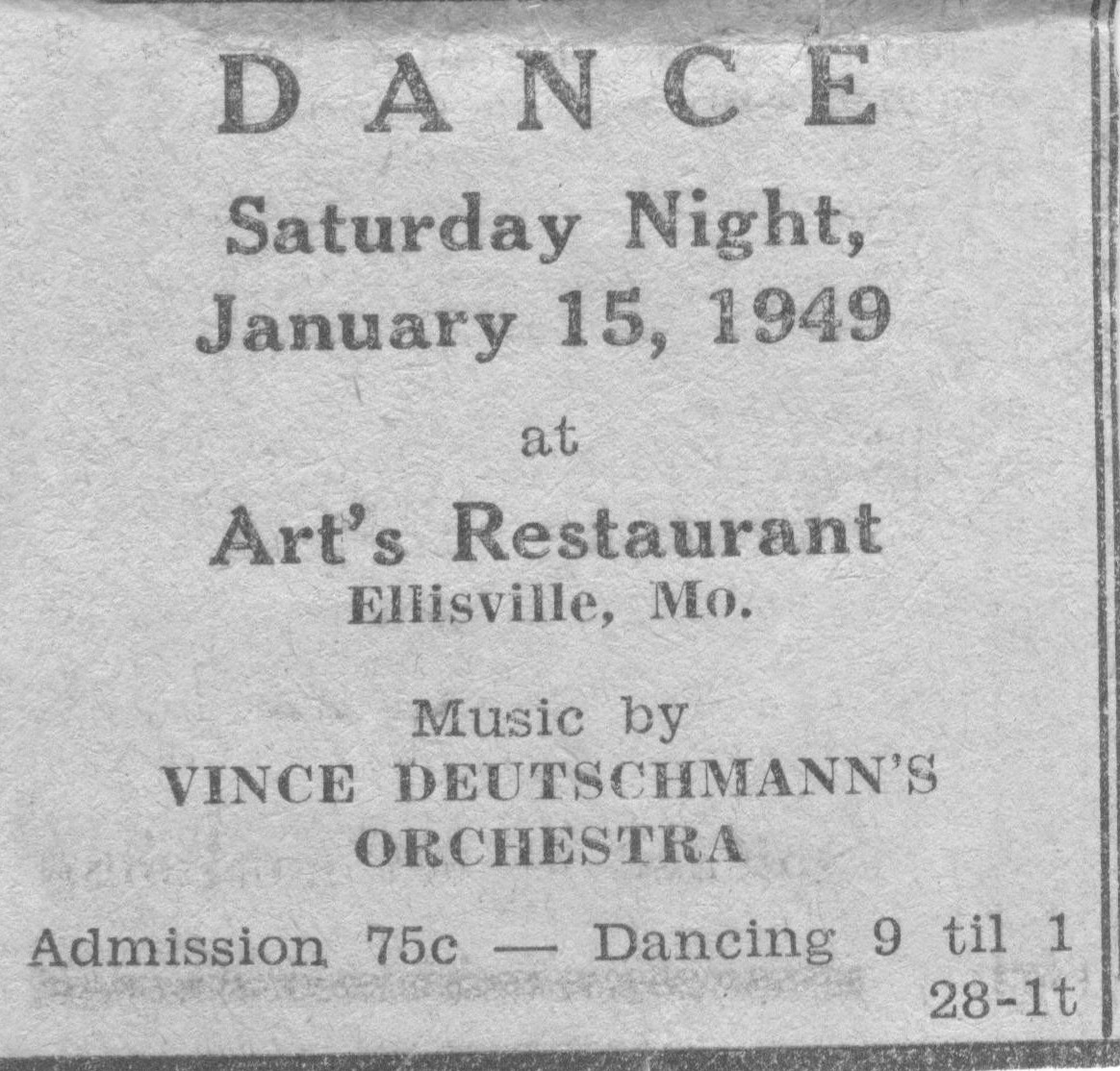 Vincent Deutschmann Orchestra Newspaper Ad Image